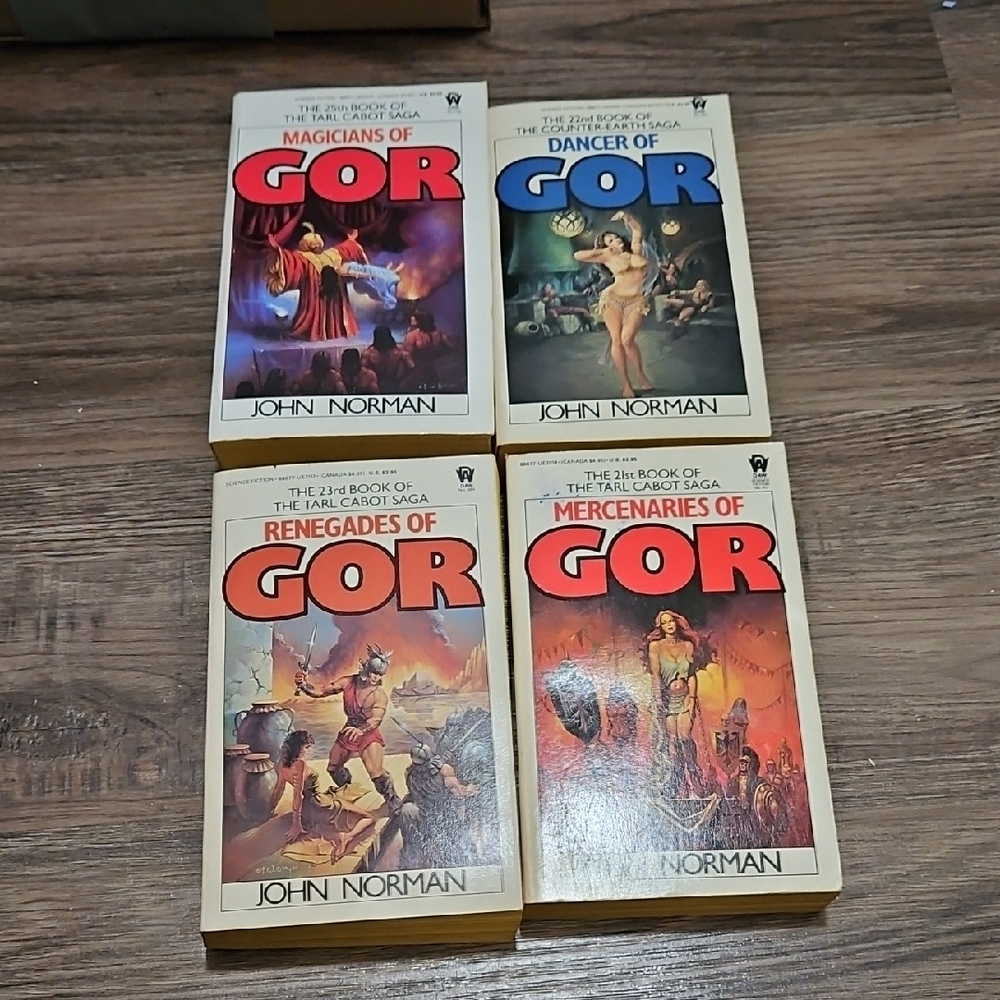 John Norman Gor Counter Earth Sagaโ #21, #22, #23, #24 Vintage